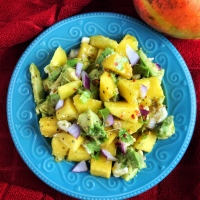 Simple Avocado Mango Salad Recipe | Restricted Kitchen